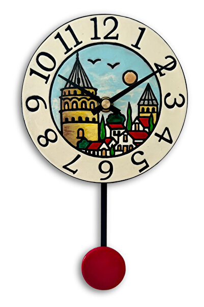 Tick Tack Clocks İstanbul Koleksiyonu Seramik Sarkaçlı Duvar Saati | El Yapım...