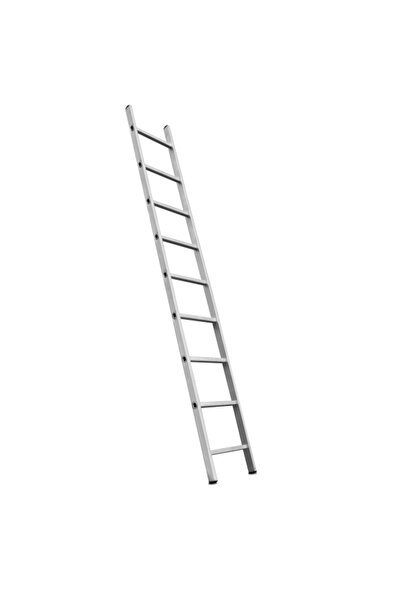 TUC Professional simple aluminum ladder 1 x 9 steps, 2.45m