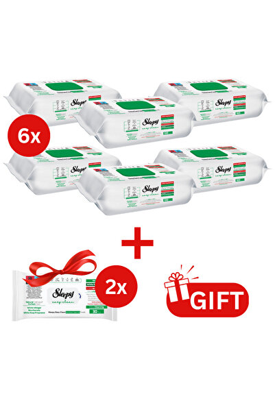 Sleepy PACHET PROMO: 6× Șervețele White Soap Additive 100 buc + 2× Șervețele ...