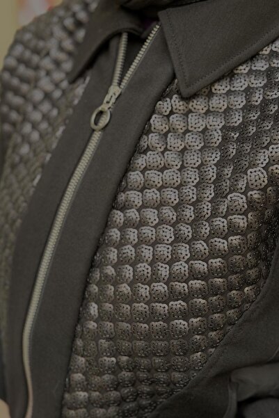 Ghisa Sequined Detailed Front Zipper Jacket