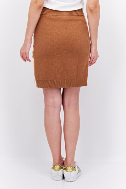 Esprit Women Embroidered Pull-On Mini Skirt, Brown