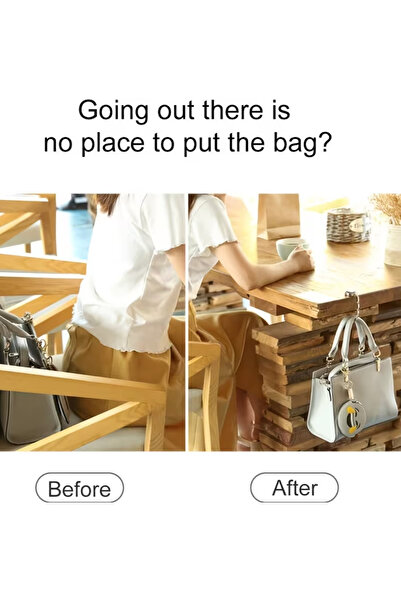 LUMAKS Stylish Foldable Metal Desk Bag Hanger – Portable Practical Bag Desk Hanger Bracket