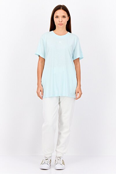 adidas Women Sportswear Fit Short Sleeves Training Top , Aqua Blue