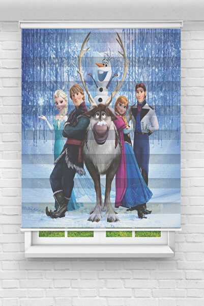 Perdecizade (ENXBOY)ELSA KARLAR DİJİTAL BASKILI ZEBRA PERDE-COCUK ODASI-STOR PERDE