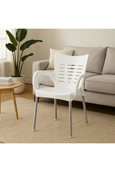 Palma homez Stylish design plastic armchair - white