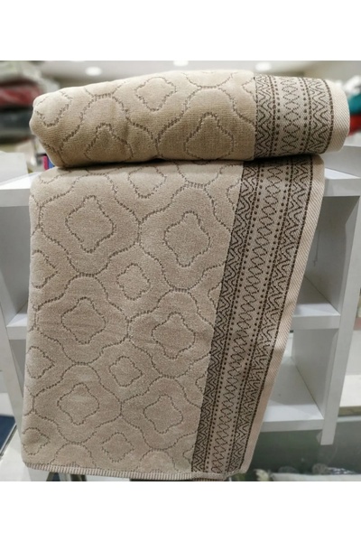 Özdilek 2 Pcs Stella King Size (100X150Cm) Bath Towel Beige