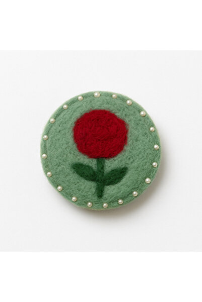 iğne izi Χειροποίητο στολίδι από τσόχα με κορώνα με κούμπωμα – Χαριτωμένο αξε...