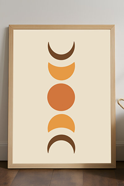 Duvarda Poster cu ramă din lemn bej, pictură decorativă de perete artistică