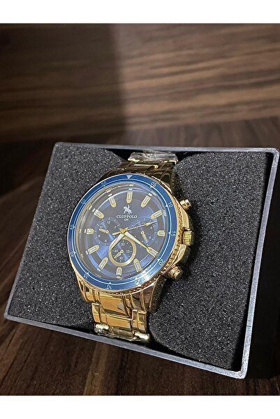 Choppers Royal Blue altın renk Erkek Saat