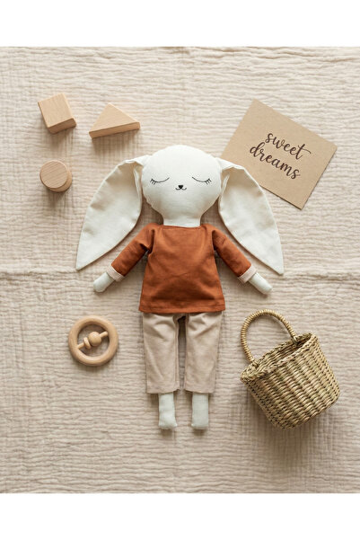 Fiyonka Erkek Tavşan Uyku Arkadaşı – Kumaş Bebek Oyuncak, Güvenli İlk Oyun Ar...