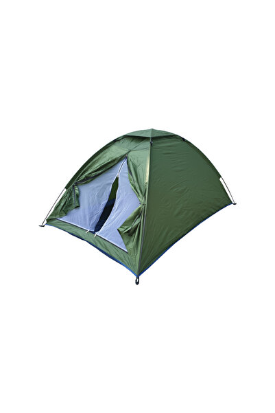bigshot Cort Camping Single Room, Capacitate 2 Persoane, 1.5mx2m, Cu Plasa de Insecte si Luminator, Verde
