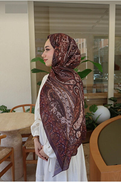 Karaca Premium Lux Original Ethnic Pattern Shawl (Voile Silk, 1St Grade) Classy, Lightweight, Comfortable, Stylish, Islamic Clothing)