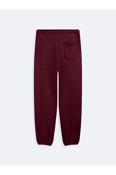 Ltb Elastic Waist Slogan Printed Skinny Leg Red Tracksuit