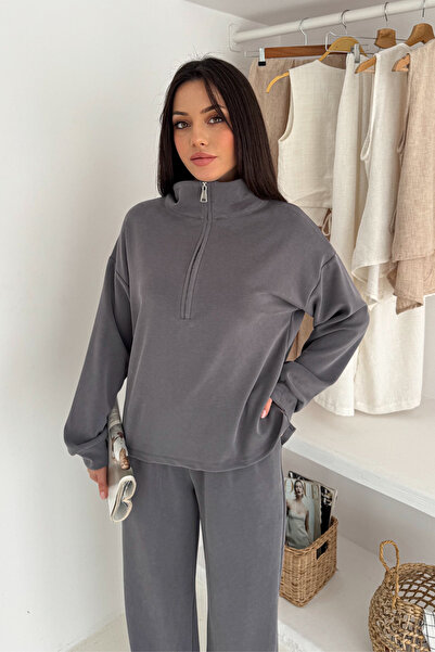 Balenbi Γυναικείο κοστούμι με φερμουάρ από ύφασμα Premium Modal 1153