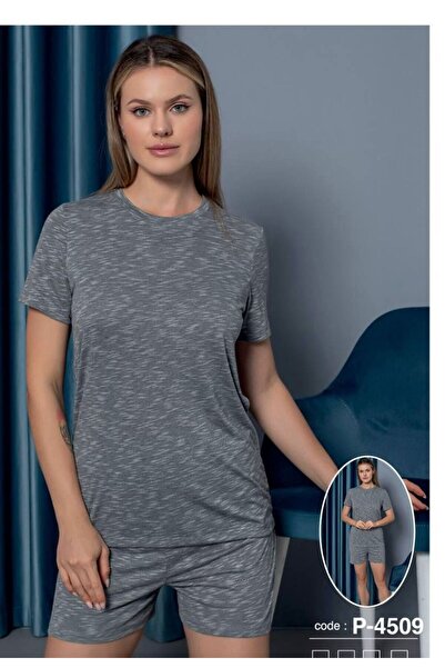 emseytrend Crew Neck Short Sleeve Shorts Pajama Set