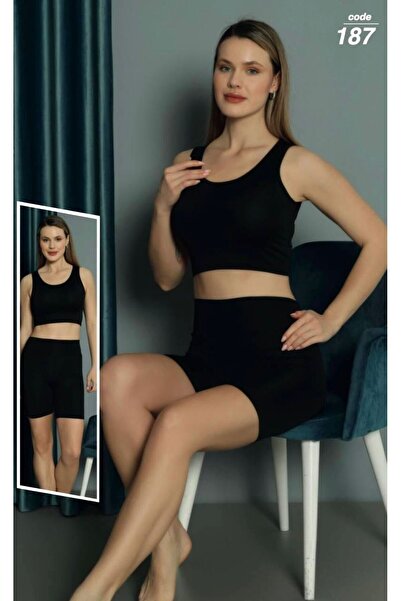 emseytrend Crew Neck Crop Shorts Pajama Set