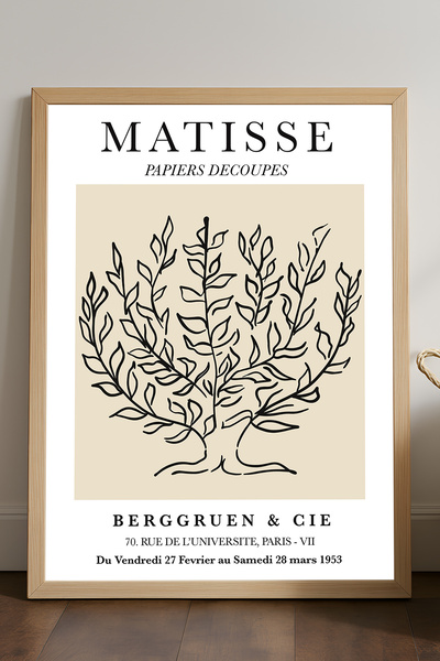 Duvarda Αφίσα Henri Matisse με φυσικό ξύλινο πλαίσιο, διακοσμητική καλλιτεχνι...