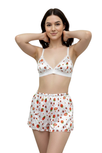 PAMORA Pajama Set with Bra Shorts - Bra