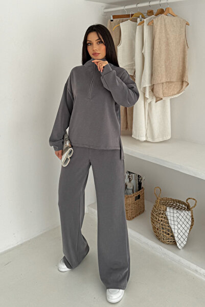 Balenbi Γυναικείο κοστούμι με φερμουάρ από ύφασμα Premium Modal 1153