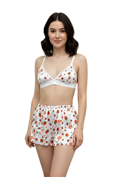PAMORA Pajama Set with Bra Shorts - Bra