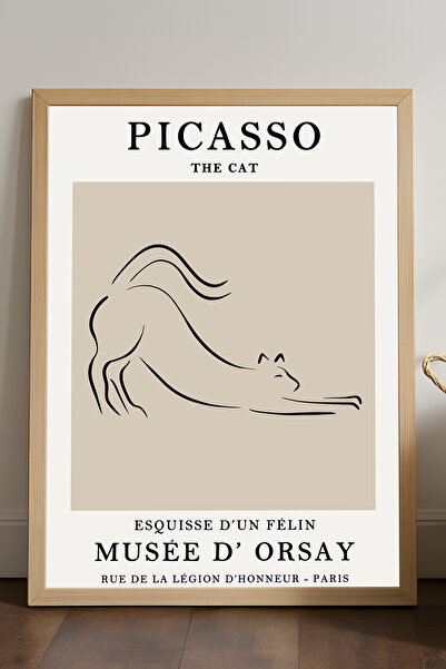 Duvarda Poster înrămat din lemn natural Pablo Picasso, pictură decorativă art...