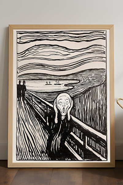 Duvarda Poster înrămat din lemn natural Claude Monet, pictură decorativă de p...