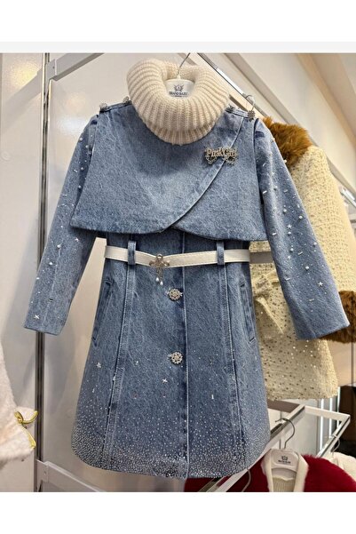 AnisyaStyle Girls' coat with gules and rhinestones