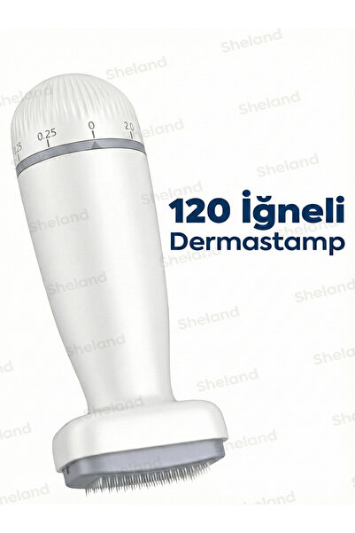 Sheland 120 Titanyum İğneli, Ayarlanabilir İğne Ölçülü (0.25-2.0mm) Dermastam...
