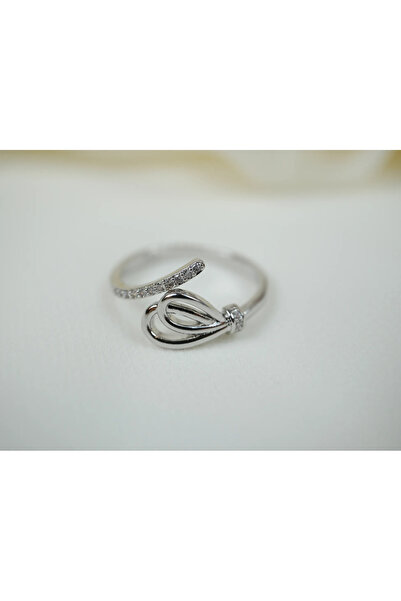 ATELİER TUĞBA خاتم فضي قابل للتمدد مرصع بالزركون YZK059