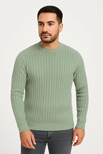 velmorafashion Velmora Cycling Crew Neck Knit Sweater - Mint Green
