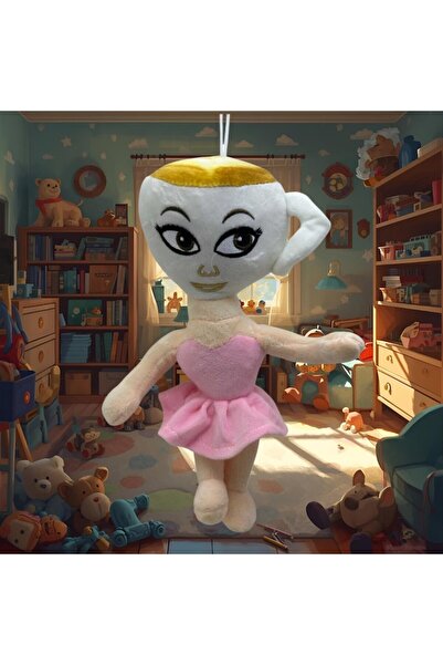 OEM Plush toy Ballerina Cappucina, 30 cm, pink dress, soft material, gift for children