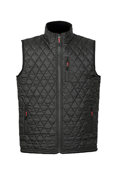 HAMİTOGULLARI Μαύρο γιλέκο με αντεστραμμένο φερμουάρ