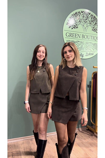 Greenboutique Stone Detailed Vest Brown