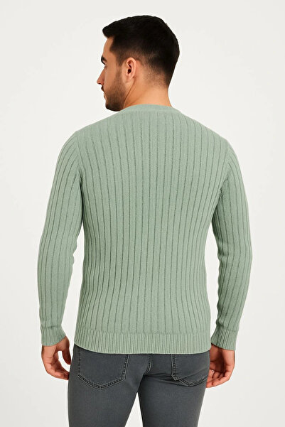 velmorafashion Velmora Cycling Crew Neck Knit Sweater - Mint Green