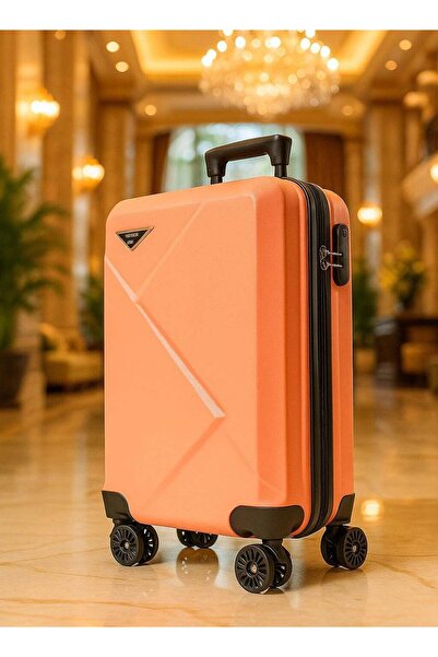HOMEVEO Reinforced fiber suitcase with 360° rotating wheels - lightweight, durable construction and ideal storage capacity, large size.