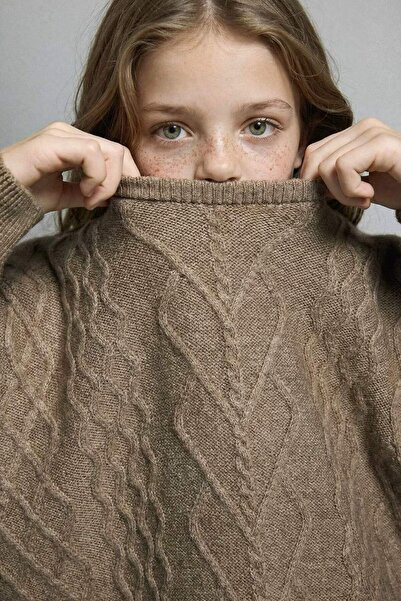 DeFacto Girl's Crew Neck Knitwear Sweater G5433A825Wn