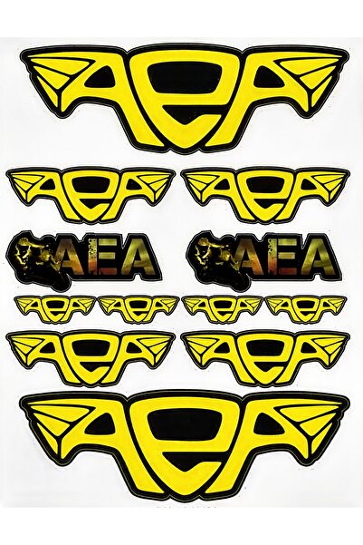 BENİMSER REKLAM Spor Motor Uyumlu AEA Çıkartma Seti – Premium Baskı 22×30 cm