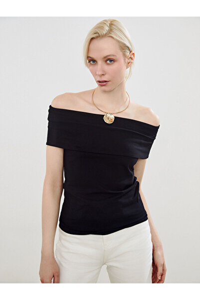 LC Waikiki Özmarka Νέα Σεζόν Μπλούζα με λαιμόκοψη καγιάκ