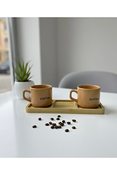 Tutku Bambu Sunumluklu 2'Li Fincan Takımı