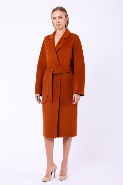 Leather Club Oranj Hakiki Kaşmir Kaban