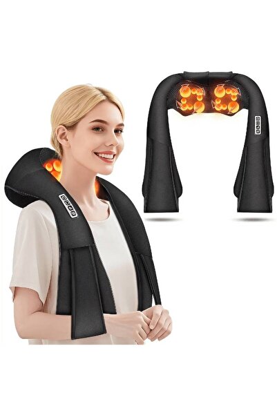 HYX جهاز تدليك الرقبة بالحرارة، جهاز تدليك الأنسجة العميقة للظهر والكتف، هداي...