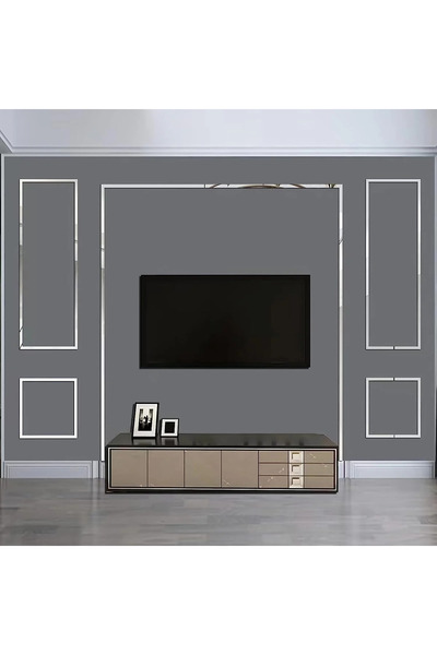 G Glixicom Decorative Tape Stainless Steel Nickel Plated Silver Self-Adhesive for Decorations 5 m x 2 cm