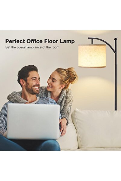 YESMAX Floor Lamp, Long Floor Lighting with 12W LED Bulb Modern Standing Lamp Reading Light for Living Room