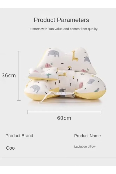 Generic Nursing Pillow Adjustable Breast Feeding Pillow Breastfeeding Essential, Removable Cover-Blue