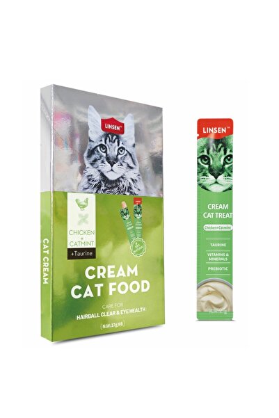 Schesir Linsin Creamy Treats in Chicken & Cranberry Flavor for Hairball and Eye Health Support for Cats, 17 x 16g Sachets