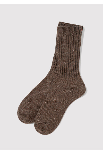 Mavi Wool Blend Brown Boot Socks 1913569-29871