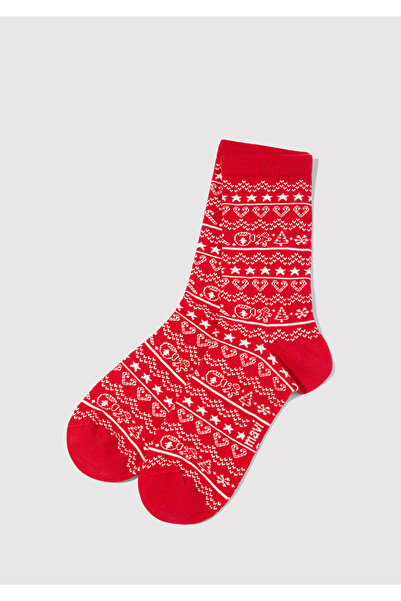 Mavi New Year Themed Red Socks 1913668-70463