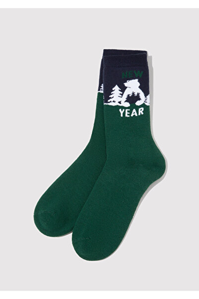 Mavi Christmas Themed Green Socks 0912112-71893