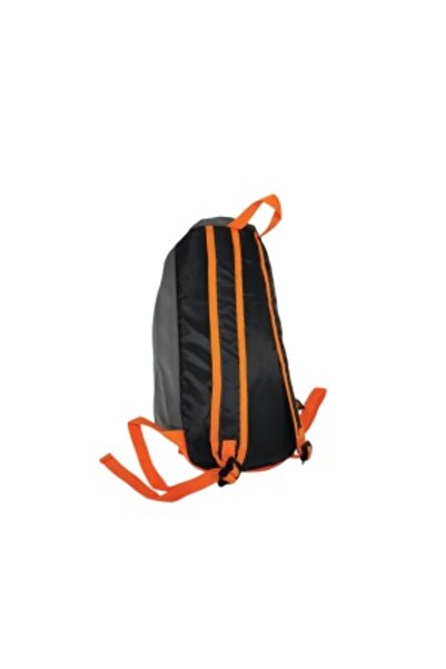 G Golden Case Drawstring Backpack with Side Pocket, 600D Polyester, 44x26x13 cm, Gray-Orange