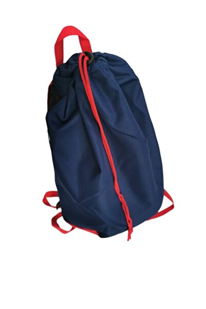 G Golden Case Drawstring Backpack with Side Pocket, 600D Polyester, 44 x 26 x 13 cm, Navy-Red